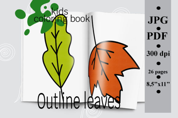 Download Outline Leaves Kids Coloring Book - Coloring book Collection