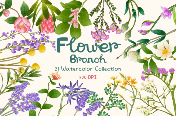 Download Flower Branch  Watercolor Collection - Branch Collection
