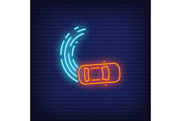 Download Drifting Neon Icon. Curve Line and Car O - Curve Collection