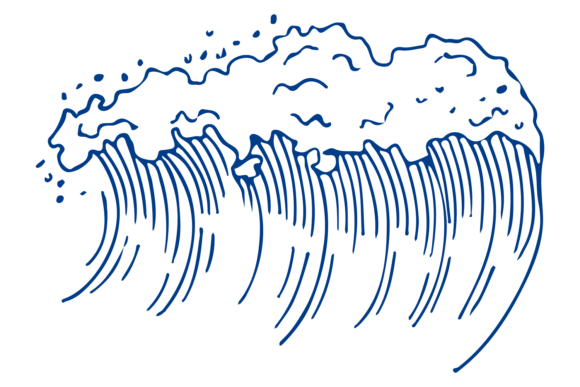 Download Water Wave. Blue Splash Water Curve Sket - Curve Collection